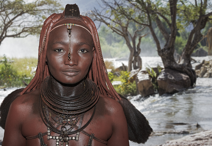 Portrait of a Himba woman - most popular African tribes