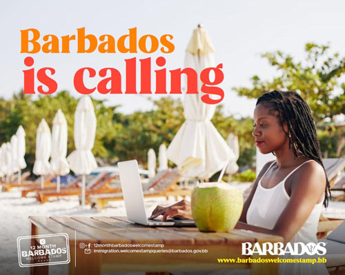 barbados welcome stamp visa advertisement