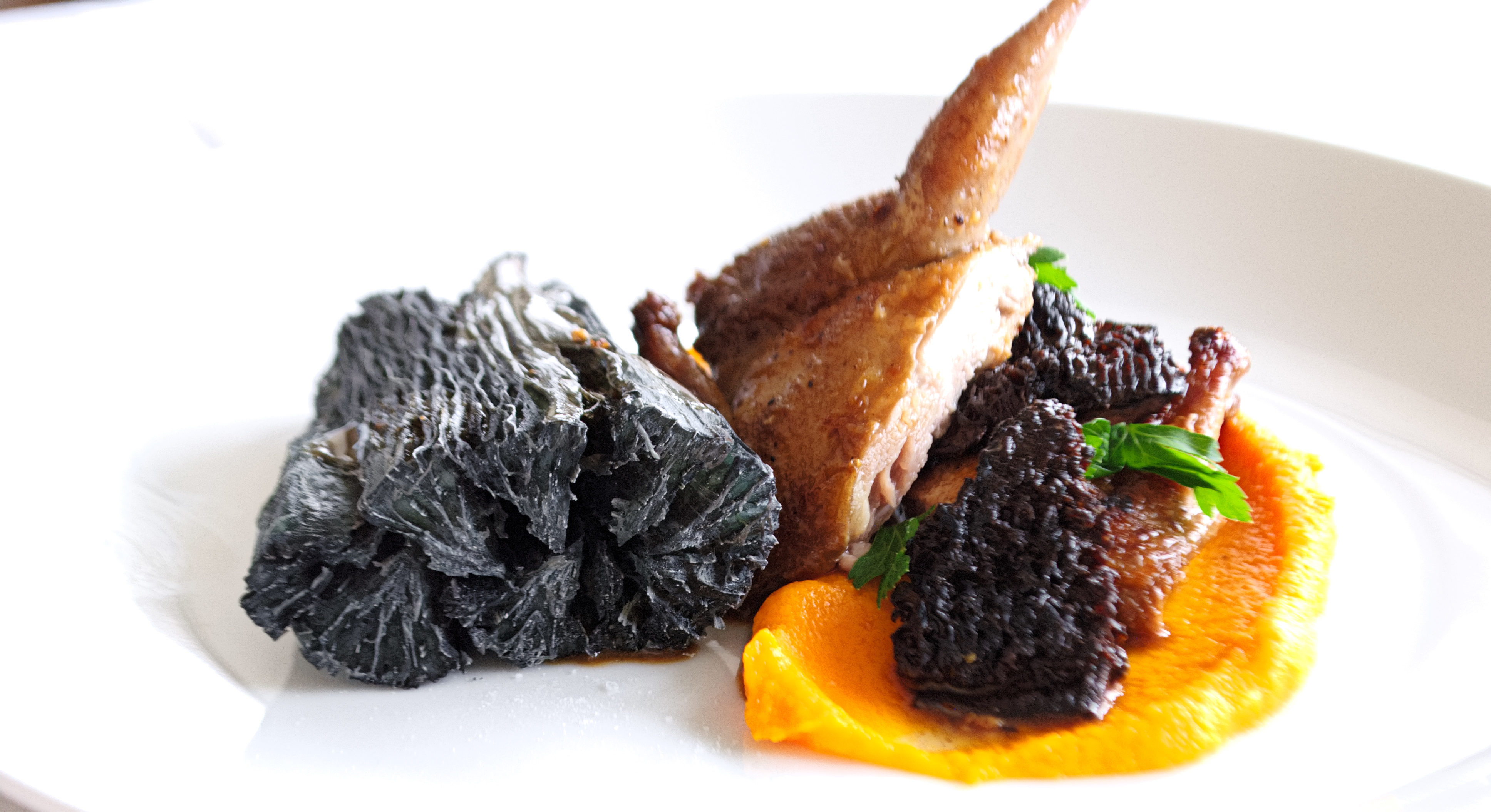 Travel Noire Eats And Recipes: Quail With Cassava And Carrot Purée