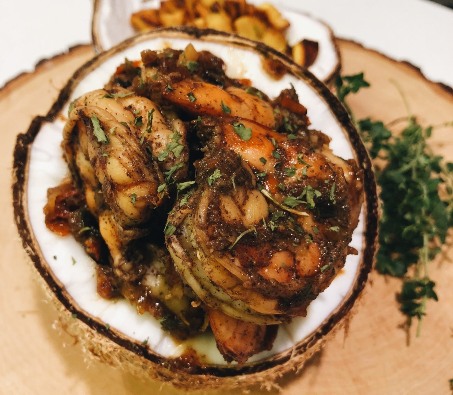 Travel Noire Eats and Recipes: Coconut Jerk Shrimp And Plantains