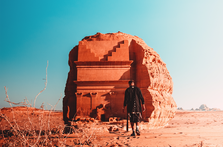Making History: The First Black Content Creator To Visit Mada’in Saleh