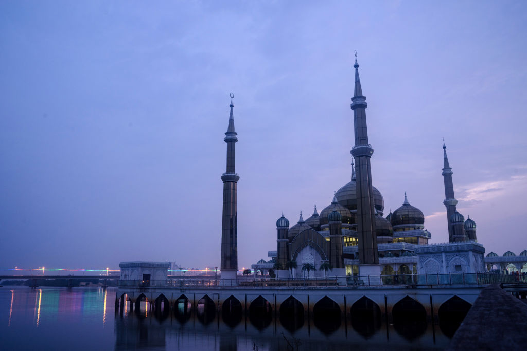 The Crystal Mosque in Kuala Terengganu, Malaysia.