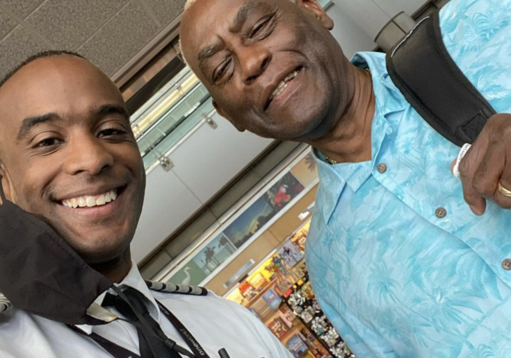 Black Pilot Gives Emotional Speech While Flying His Dad For The First Time