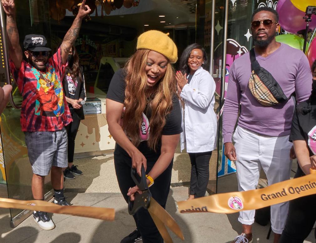 Tyra Banks Opens SMiZE Ice Cream Shop in Santa Monica