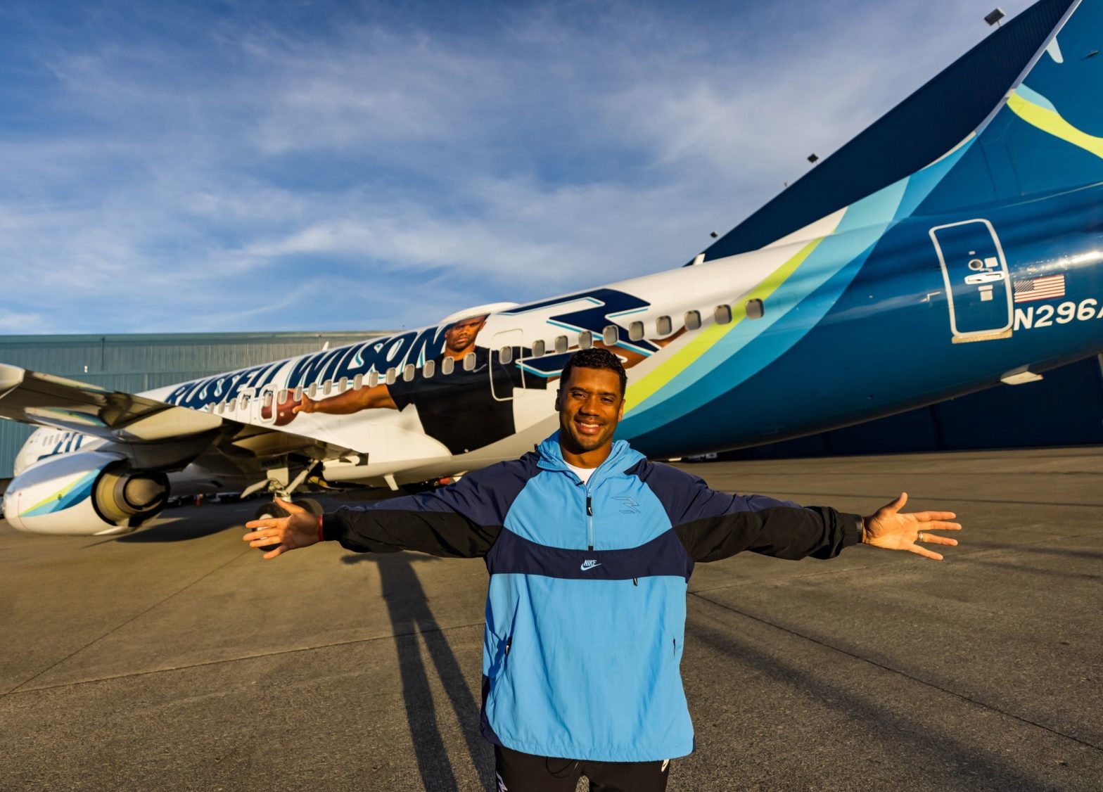 Alaska Airlines Honors QB Russell Wilson With Special Plane And Campaign