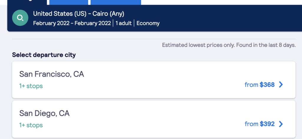 Cairo, Egypt Flight Deal