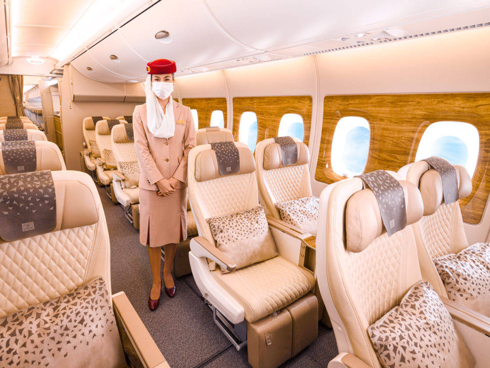 Woman on Emirates flight