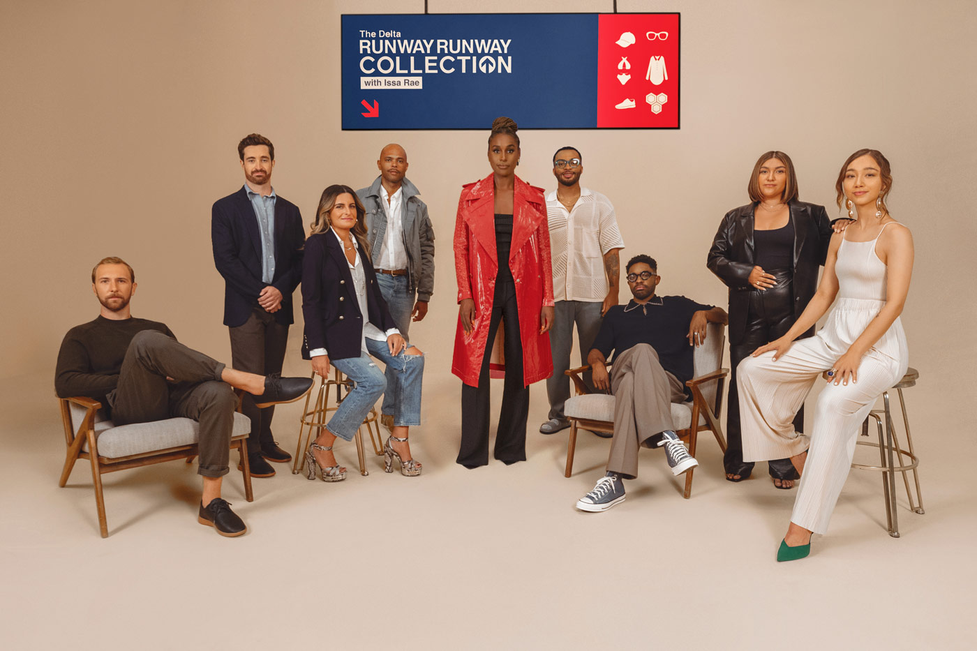 Issa Rae and Designers showcase delta runway collection at la fashion week