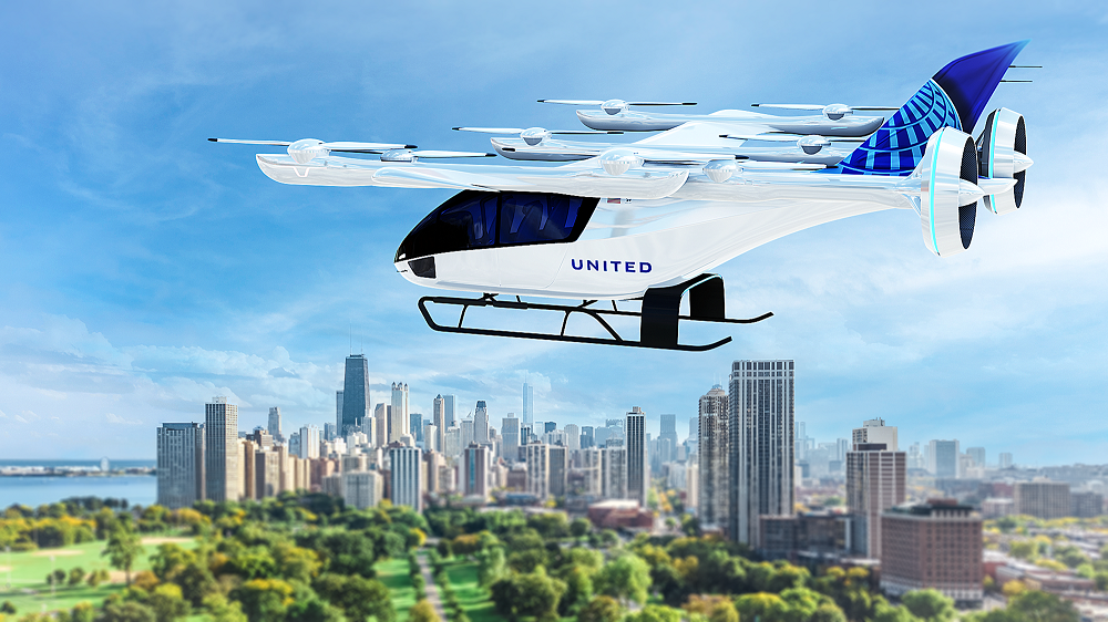 United To Invest $15 Million In Electric Flying Taxi Market