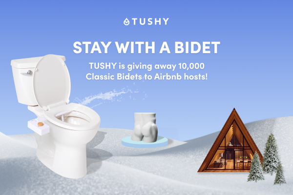 TUSHY Is Giving Away 10,000 Bidets To Airbnb Hosts This Holiday Season