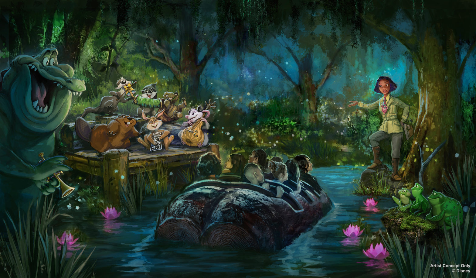 ￼Disney Introduces New Characters and Scene For The Princess Tiana Attraction Opening In 2024