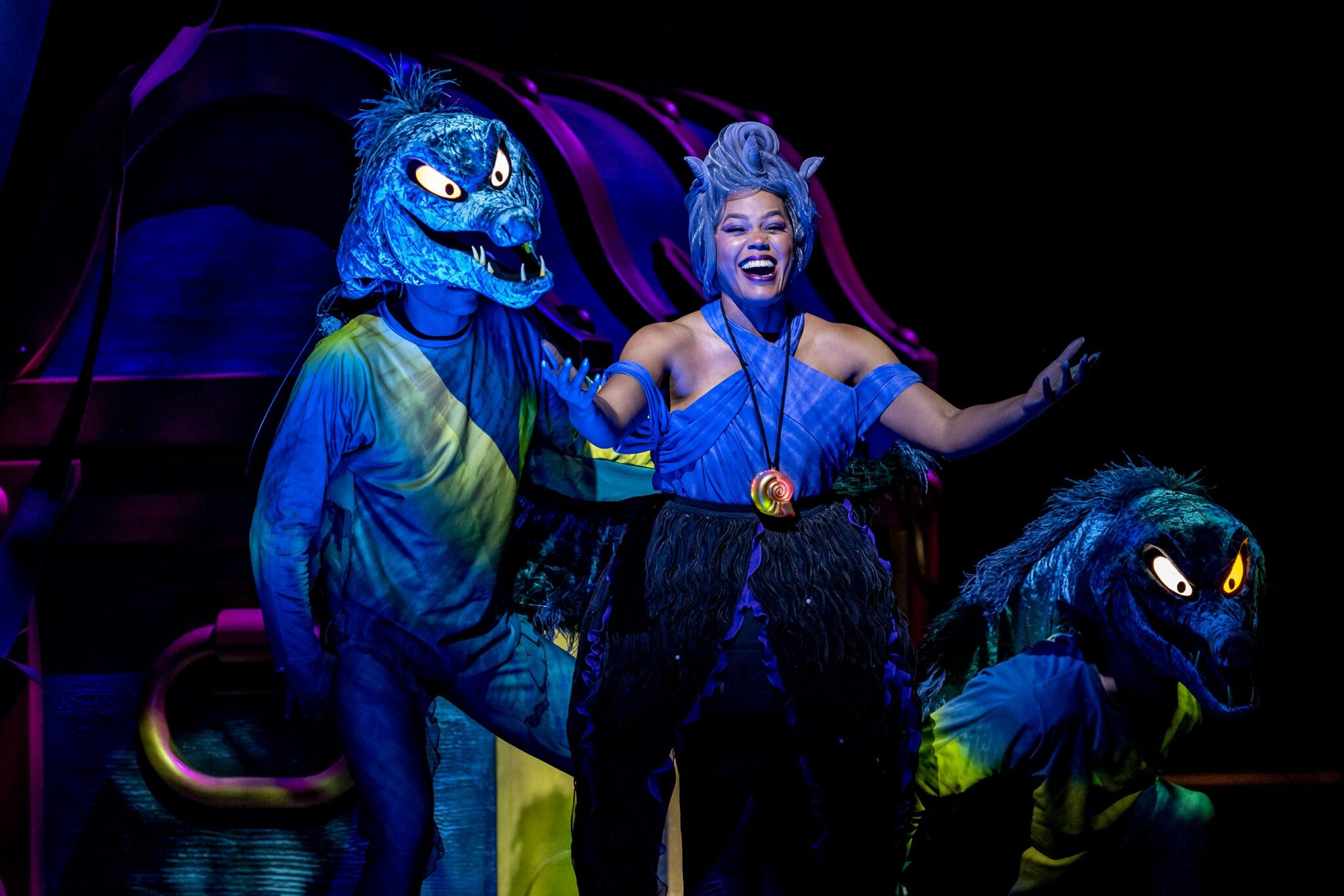 Rachel Fobbs as Ursula in the Disney Cruise Line 'The Little Mermaid' performance