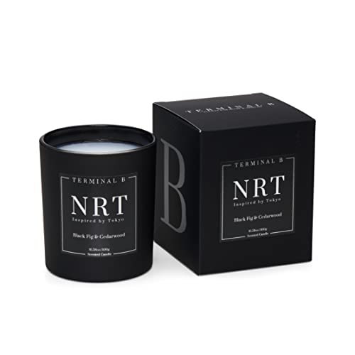 TERMINAL B Luxury Scented Candle, NRT - Tokyo: Black Fig & Cedarwood (10.58 oz)