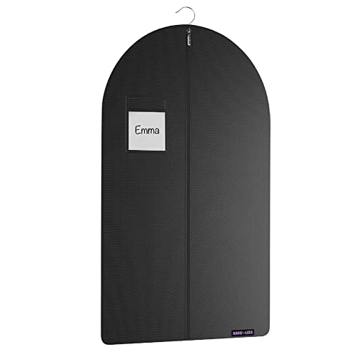 Black Garment Bag for Travel and Storage with Zipper for Suits Tuxedos Dresses and Coats 24 inch x 40 inch