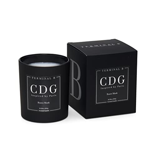 TERMINAL B Luxury Scented Candle, CDG - Paris: Roses Musk (10.58 oz)