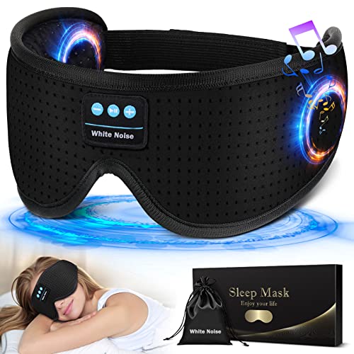 Sleep Headphones, White Noise Bluetooth Sleep Mask 3D Wireless Sleeping Eye Mask