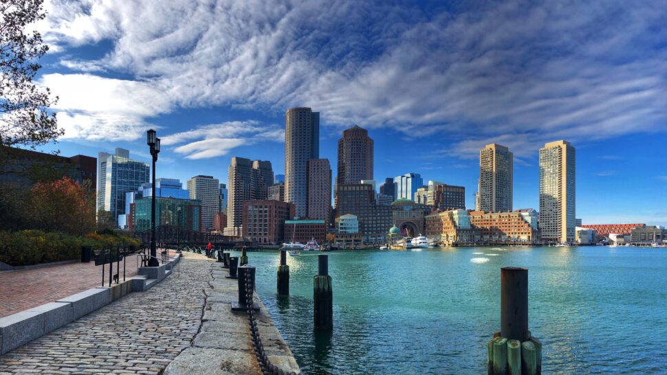 skyline view of Boston - one of the popular cities for marathon runners