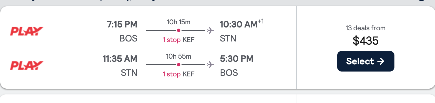 Boston, Massachusetts to London, England Flight Deal