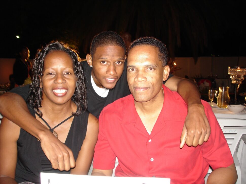 Eric. Garvin Jr with mom and dad, Eric Garvin Sr