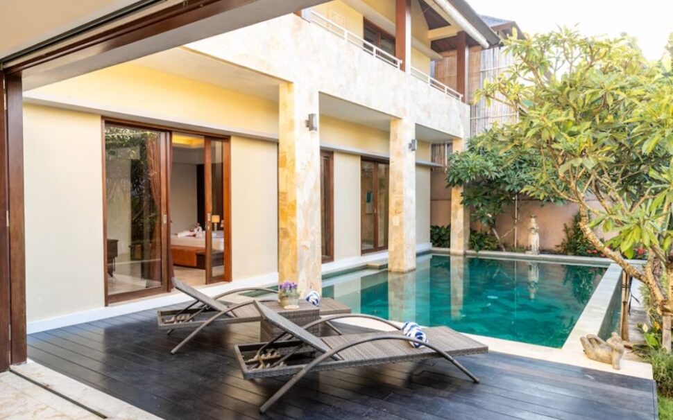 pool and exterior view of a villa in Bali - Bali Hotels or Villas