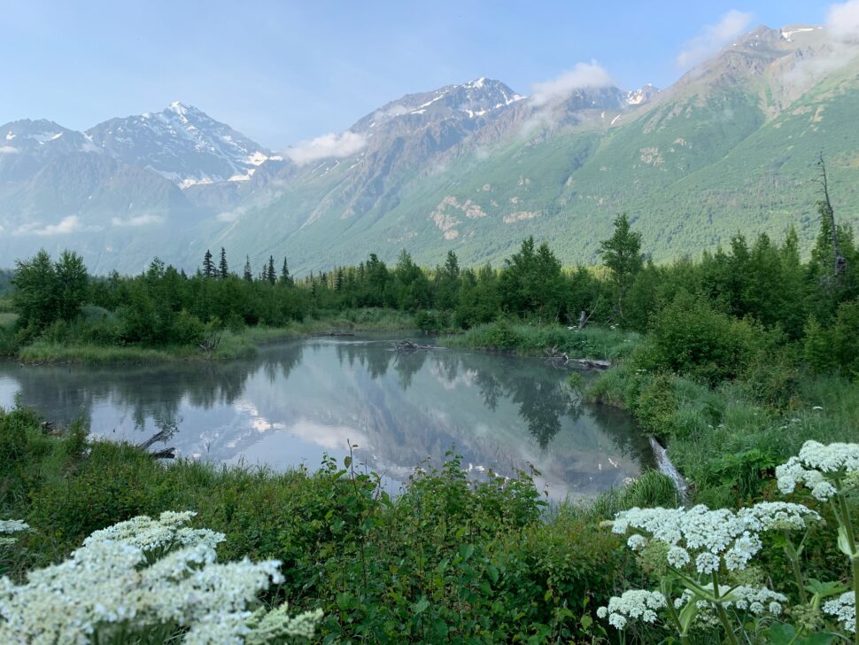Lake and Mountains in Anchorage, Alaska