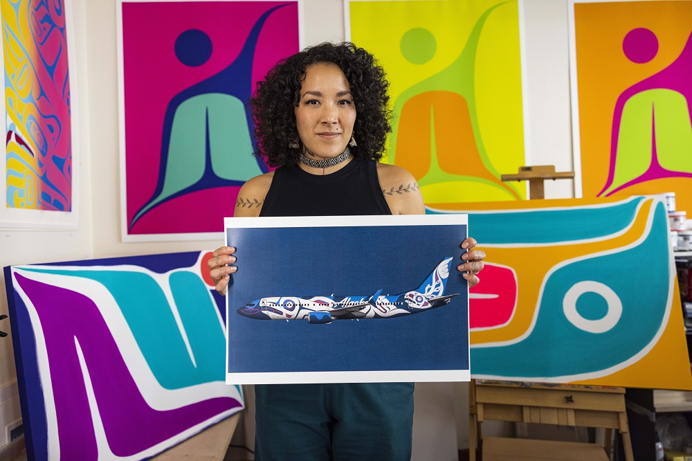 Alaska Airlines Promotes Indigenous Artist With Its First Aircraft Named in Alaska Native Language