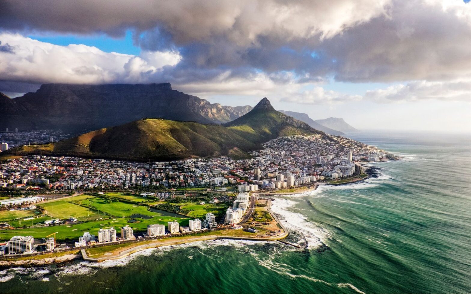 aerial view of Cape Town - a luxury vacation destination