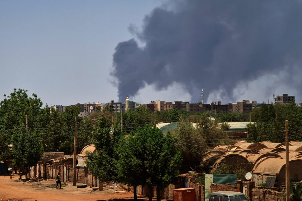 smoke in the air over Sudan - American doctor killed in Sudan