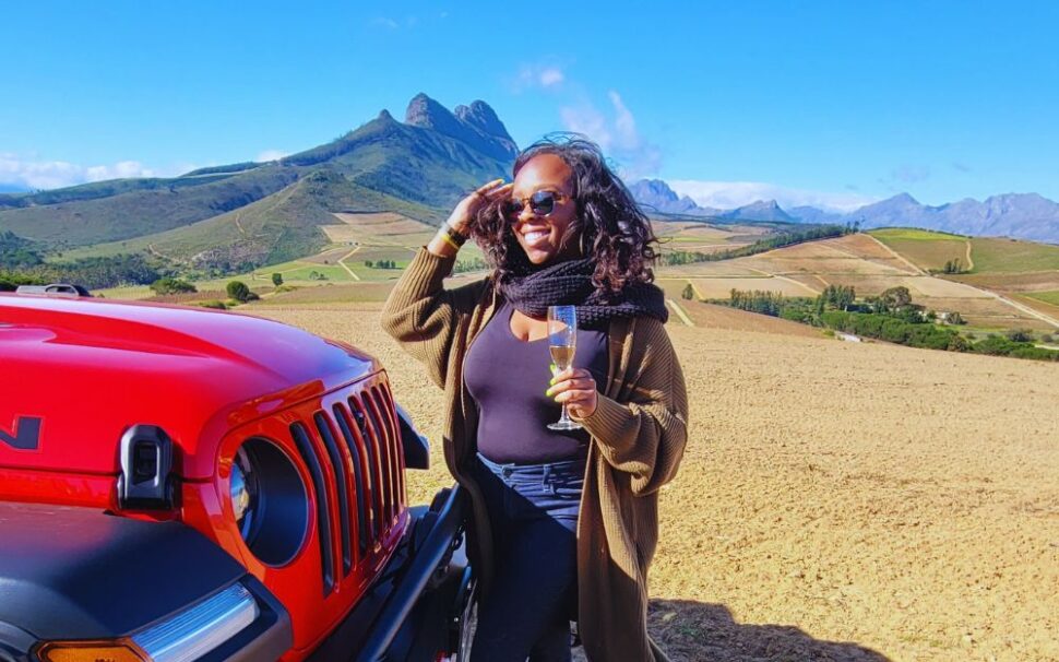 Simone Cheri in Stellenbosch with Cape Town Jeep Tours