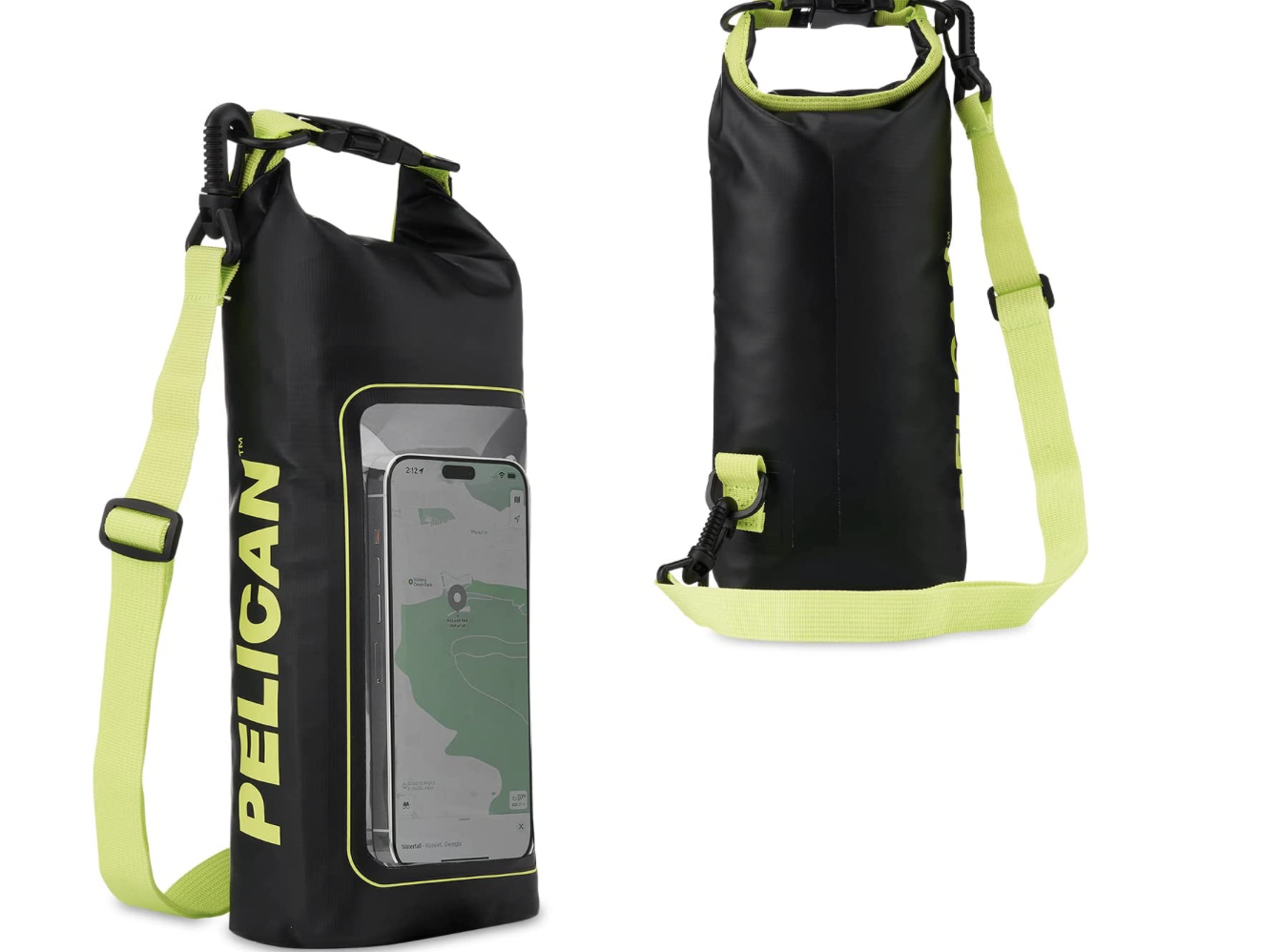 Roll Top Waterproof Backpack w/ Phone Case Pouch