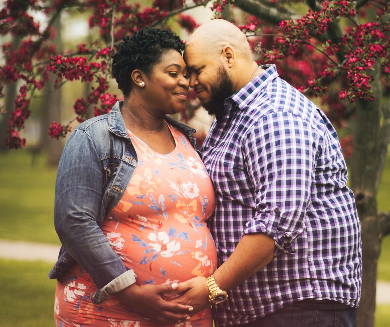 pregnant-black-woman-caressing-husband-near-tree-southern boy names