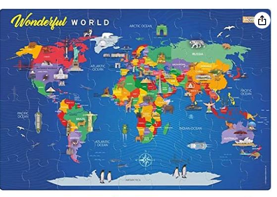Wonderful World Map Puzzle