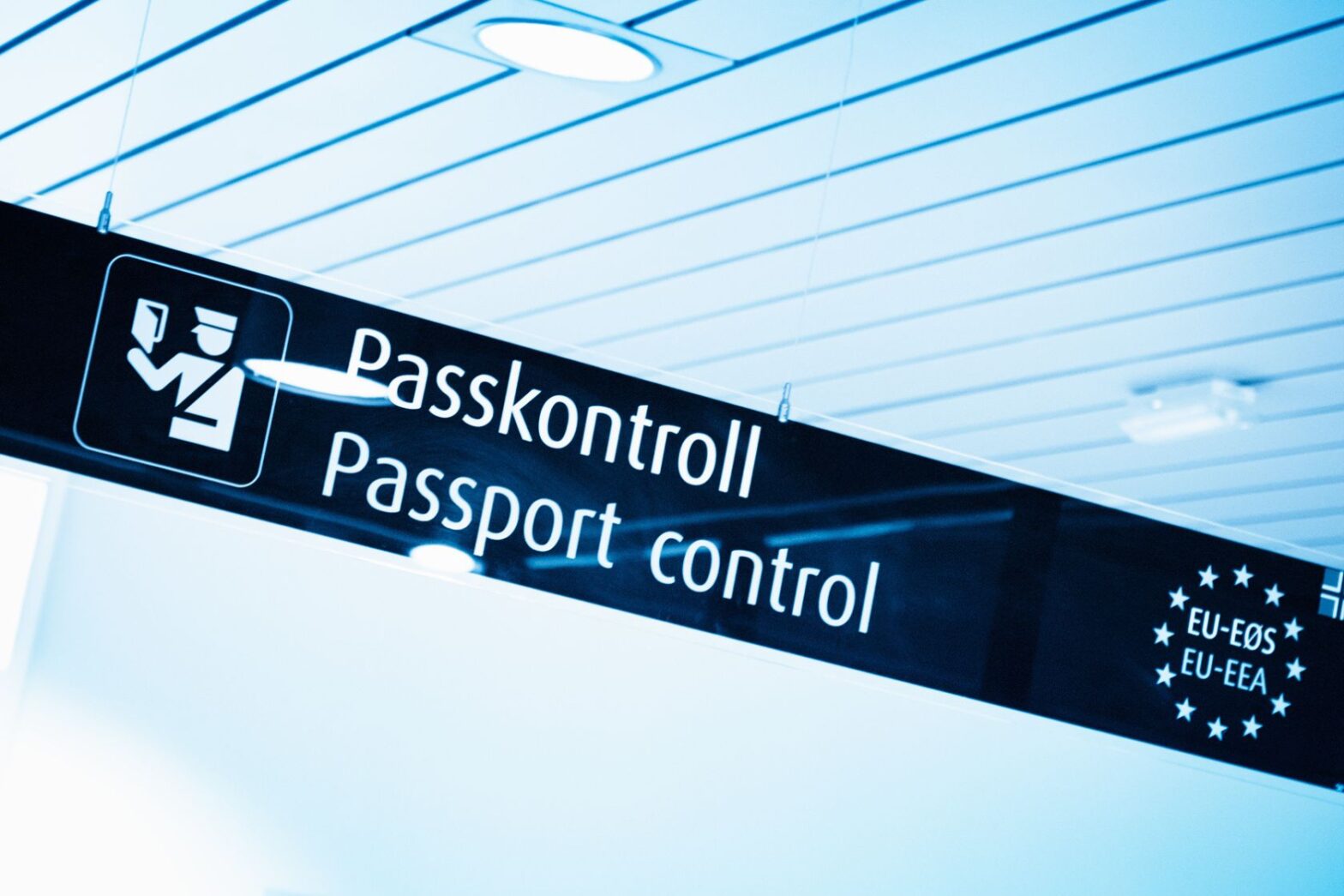 Passport control sign in foreign country - airports worst customs