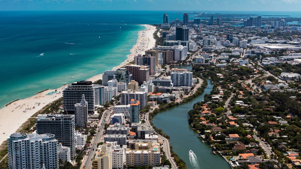 aerial view of Miami Beach