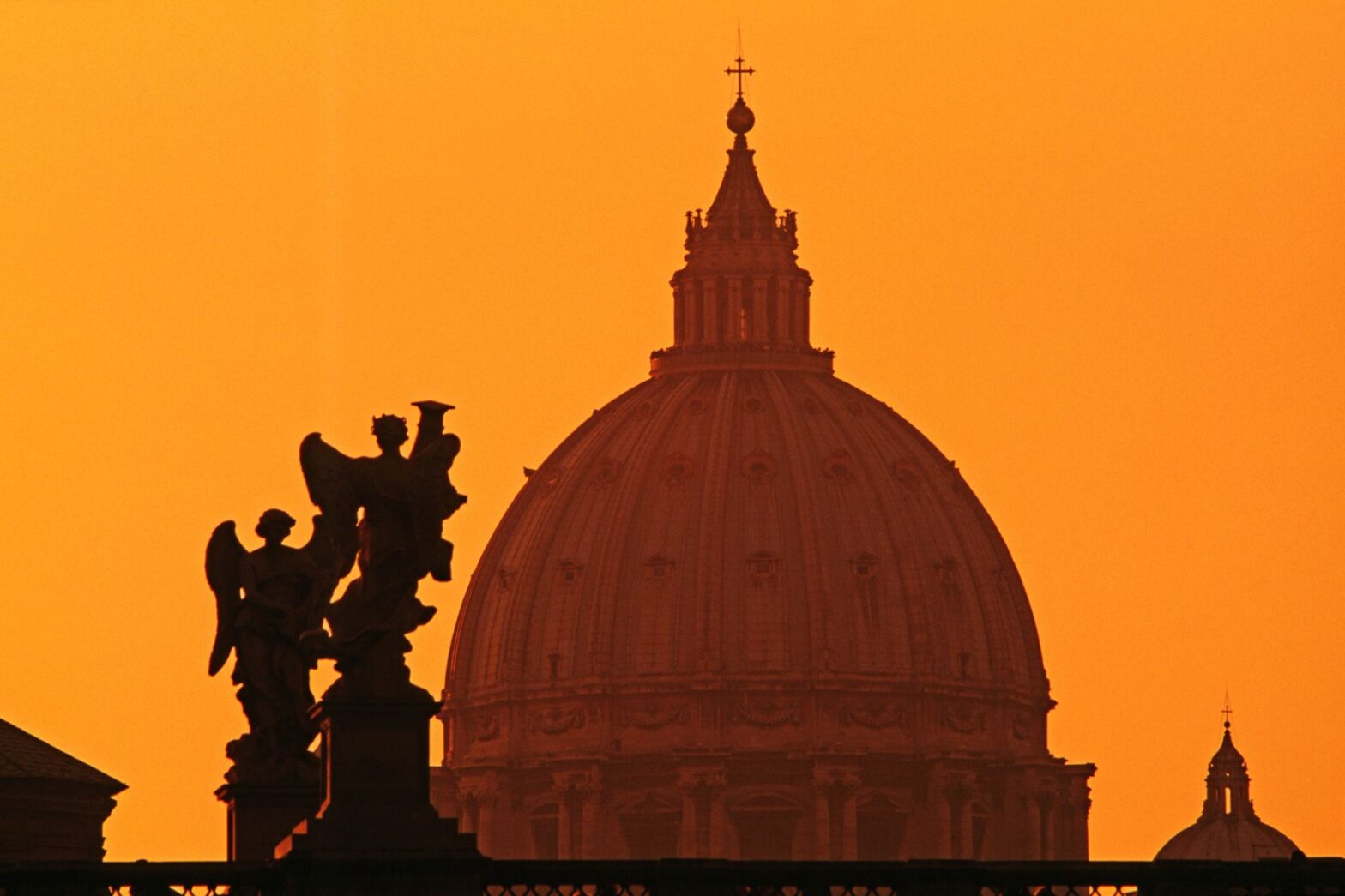 Dome of St. Peter's Basilica at sunset