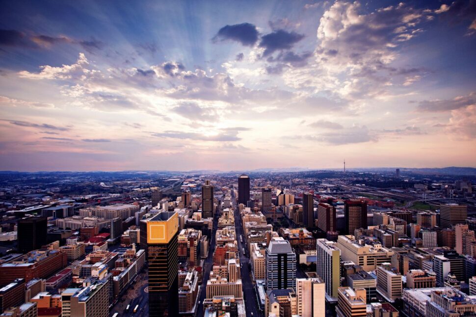 Skyline of Johannesburg South Africa