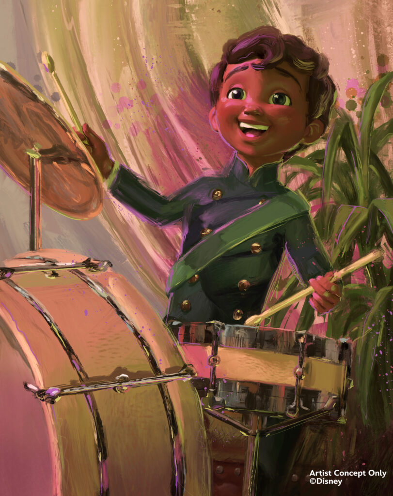 Tiana’s Bayou Adventure – Ralphie Playing Drums