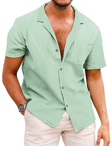 COOFANDY Button Down Beach Shirt