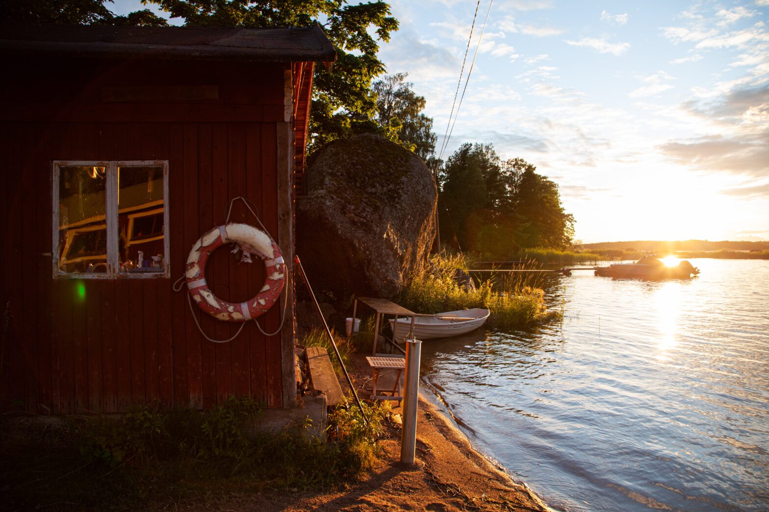 Finland shoreside at sunset