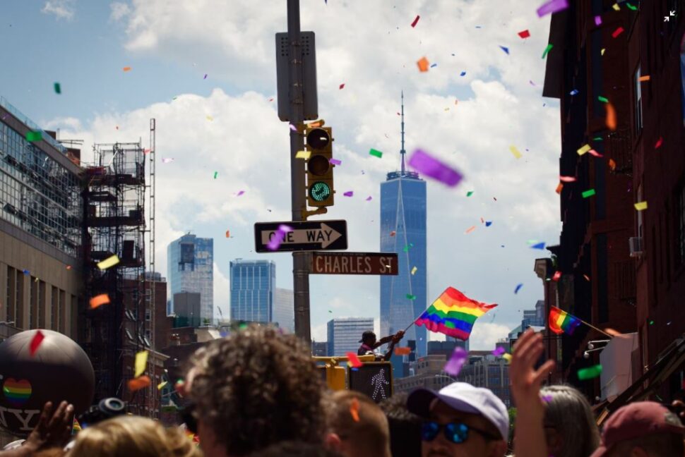 people in New York for Pride celebration
