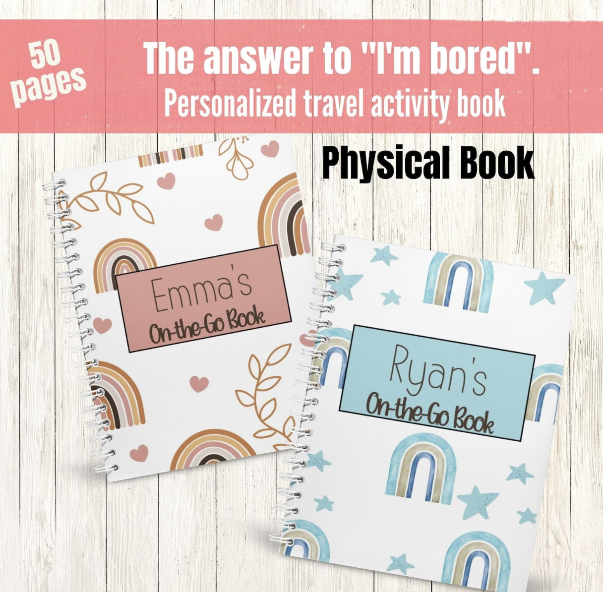 Etsy Personalized Travel Activity Book
