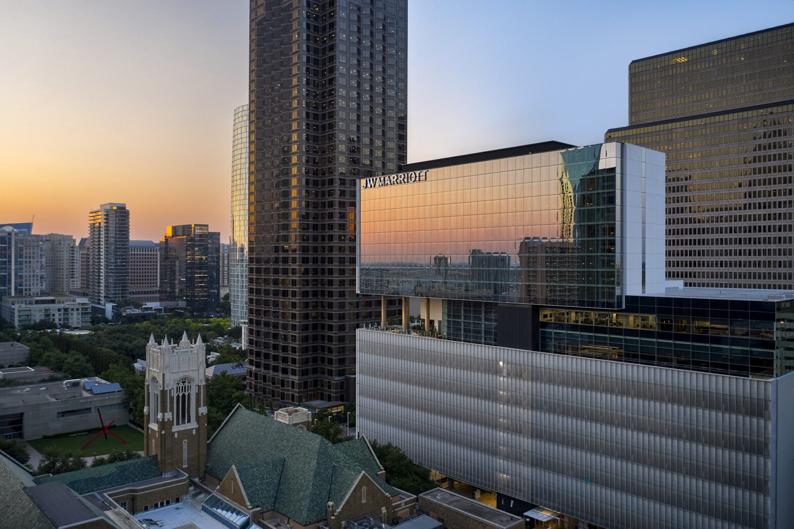 JW Marriott Dallas at sunrise