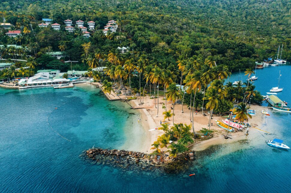 St. Lucia aerial view - top photos spot