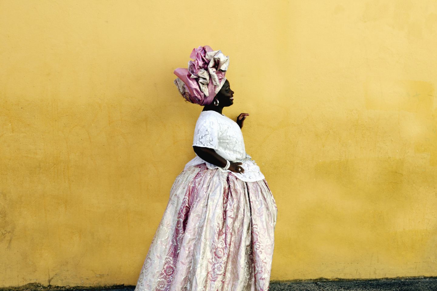 woman in Salvador Brazil in traditional attire