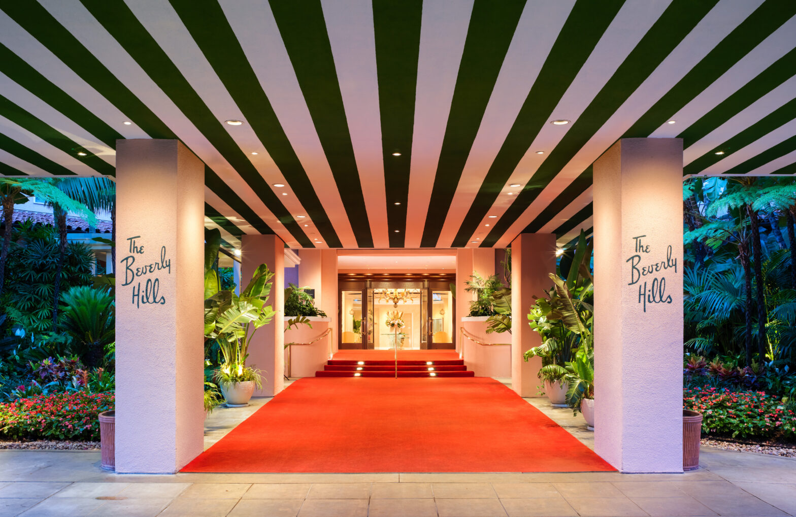 exterior of The Beverly Hills Hotel, a 5 Diamond stay