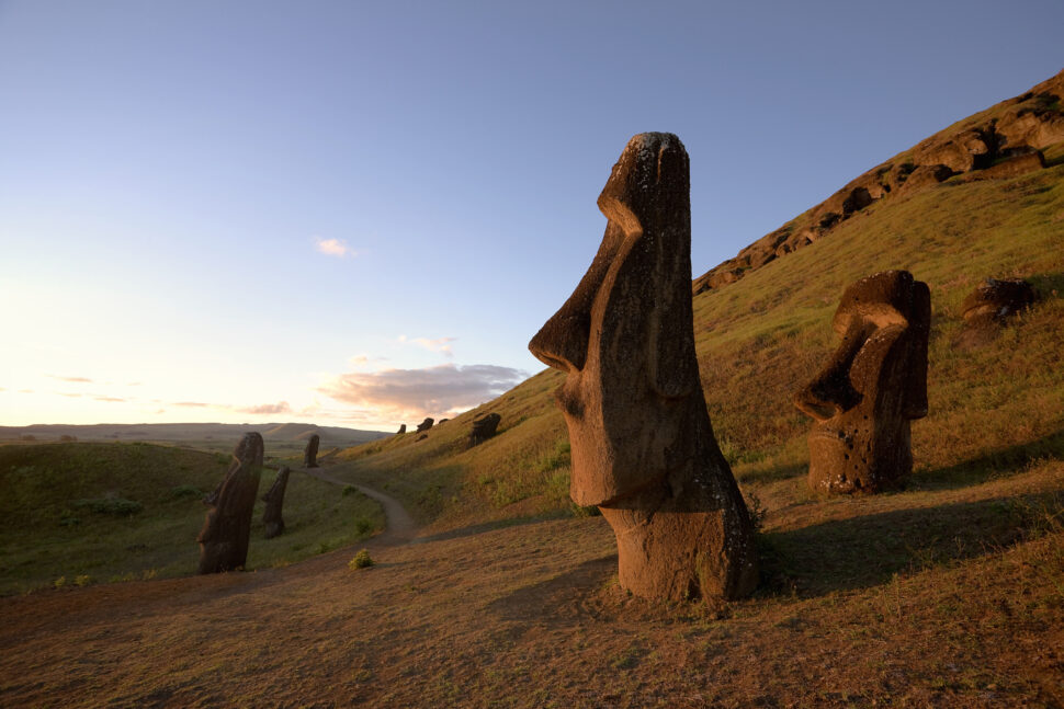 Easter Island statues in Chile