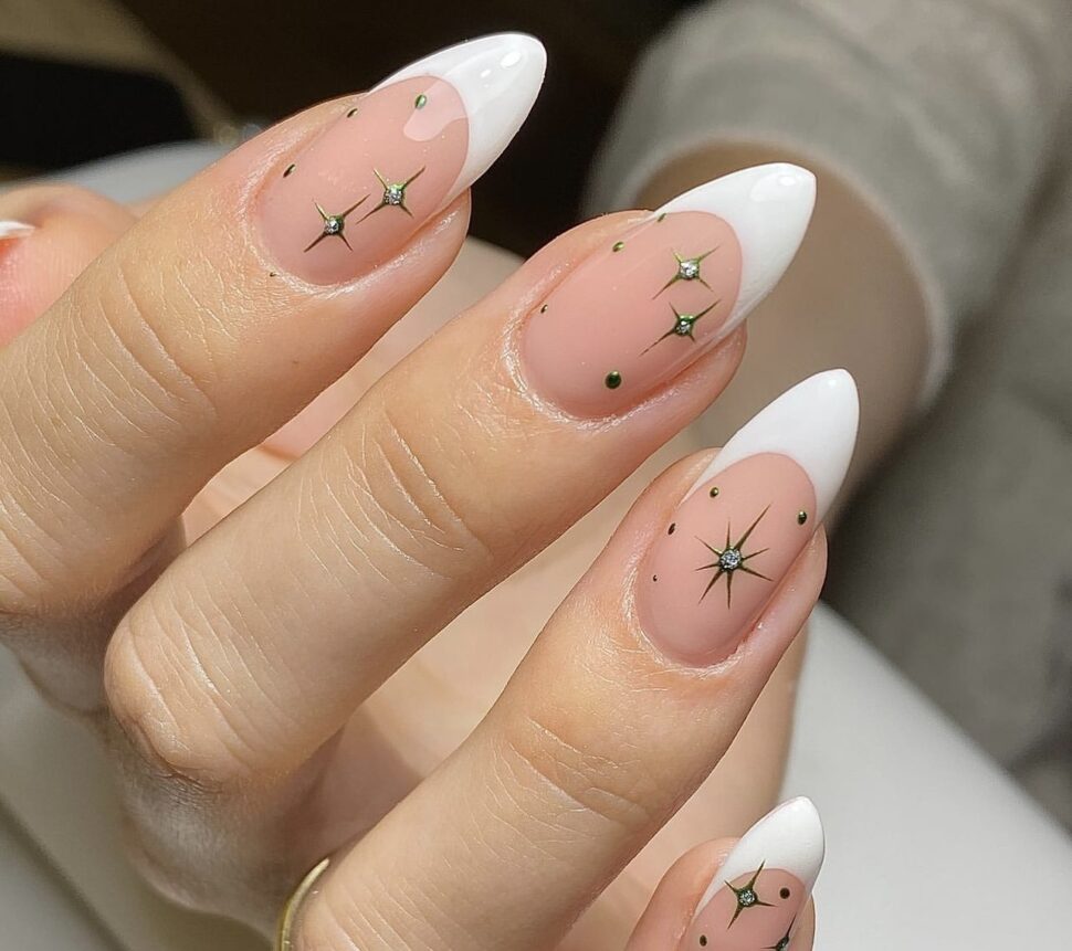 Starry nails are an elegant nail design to try for vacation. 