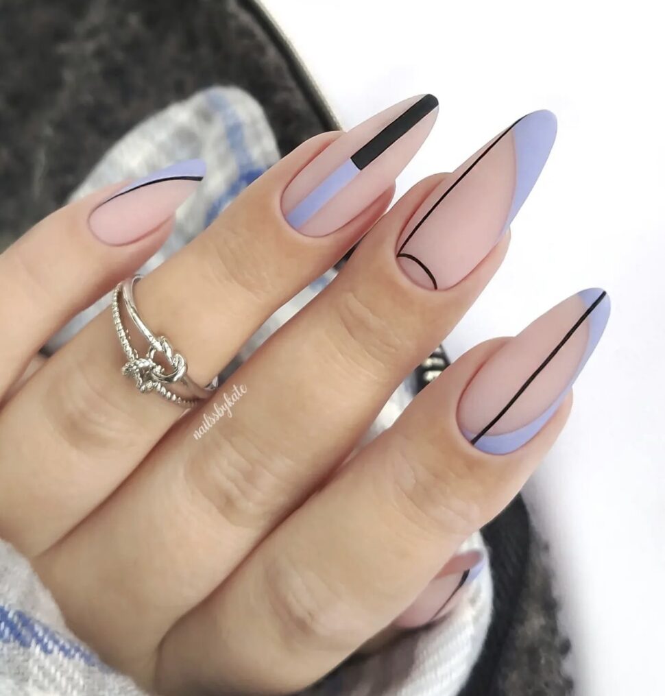 Geometric nails are artsy nails that make a bold statement and are perfect for traveling abroad. 