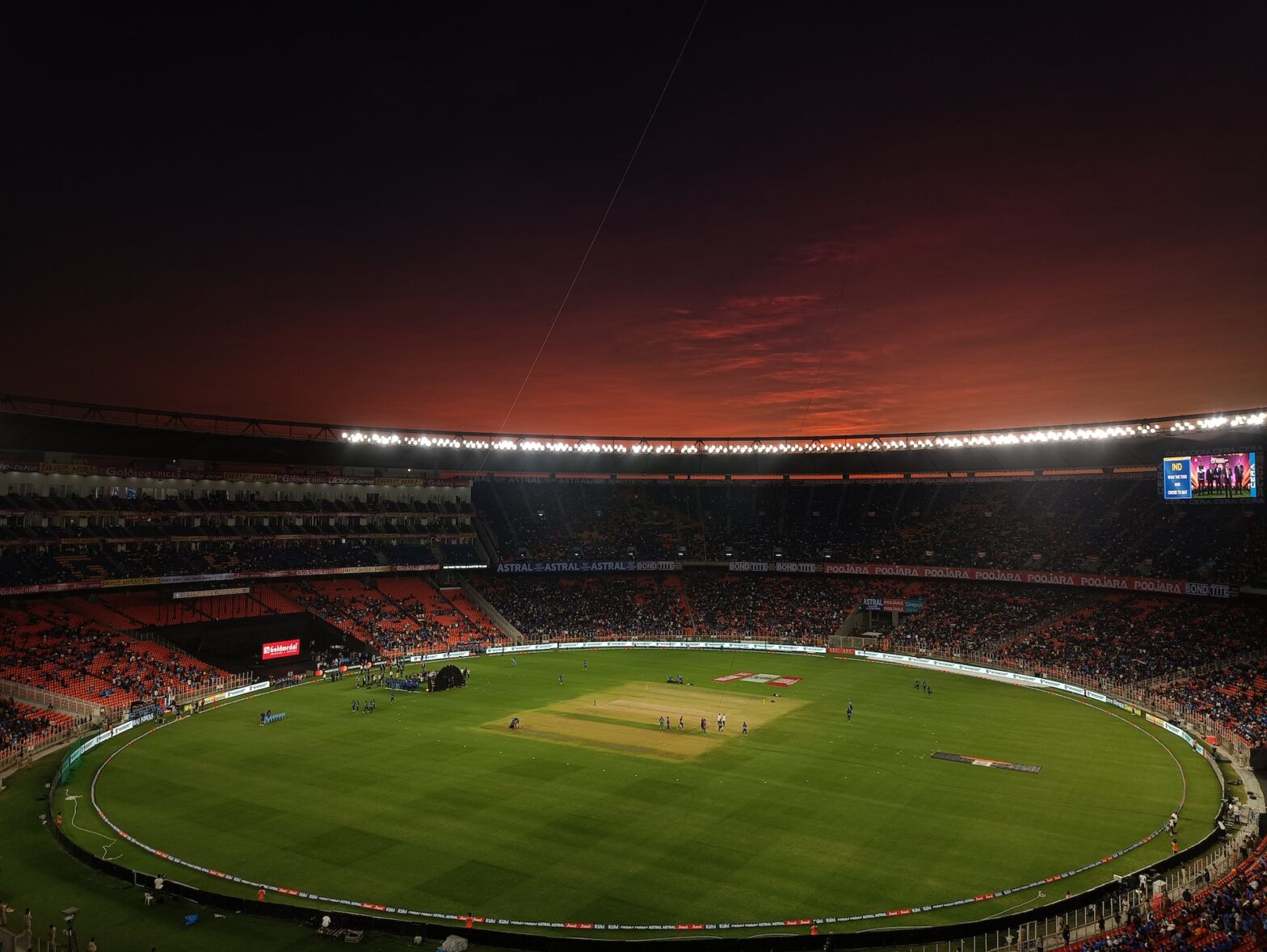 Pictured: Motera Stadium, the largest stadium in the world.