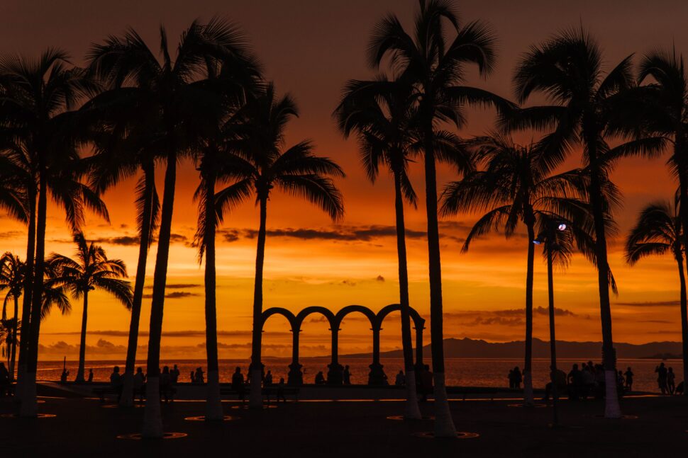 Puerto Vallarta can be enjoyed throughout the year. Check out more about the safest times to visit the city. Pictured: stunning sunset silhouette  